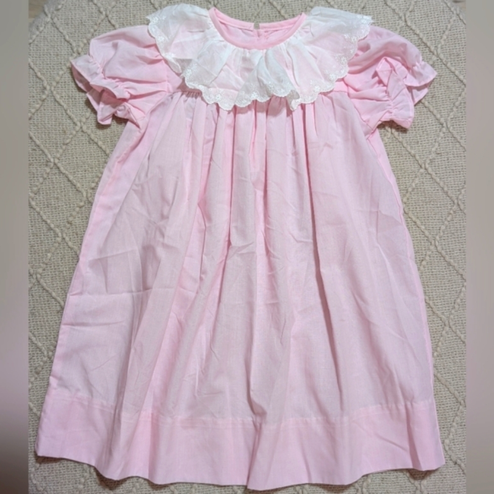 Anvy Kids Pink Ruffled Kids Dress 12 Months